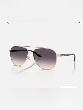 Michael Kors Rose Gold Frame Aviator Sunglasses with Gradient Lenses